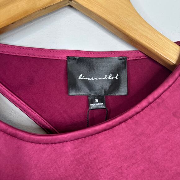 Line & Dot Simone Dress in Cranberry - Picture 4 of 10